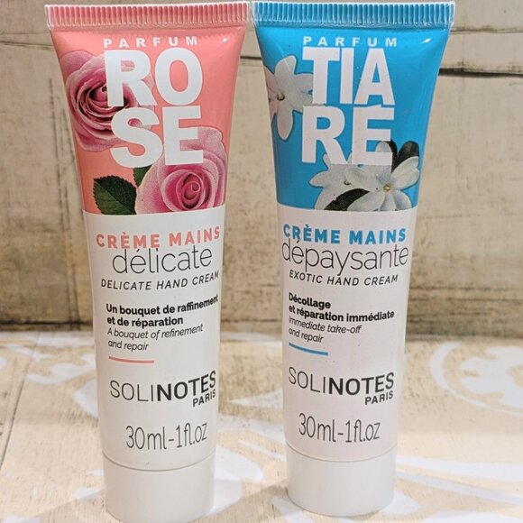 Solinotes Mini Hand Cream (Set of 2) Tiare & Rose Clean Beauty - Picture 1 of 4